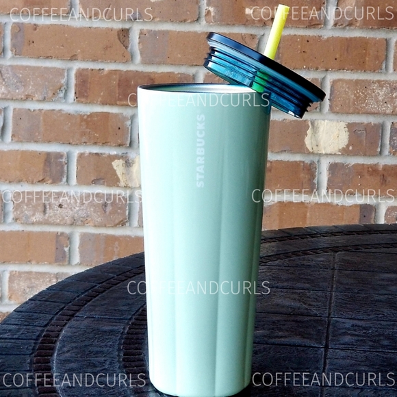 Starbucks Mint Green Stainless Steel Cold Cup Tumbler 24oz Venti NWT - Picture 3 of 8